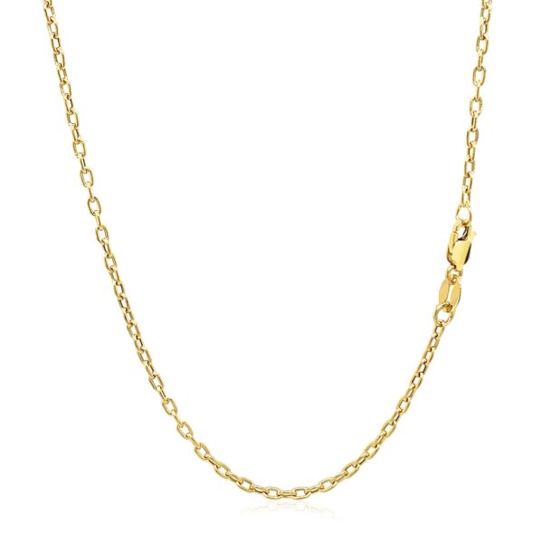 Double Extendable Cable Chain in 14k Yellow Gold (1.9mm) - Image 3