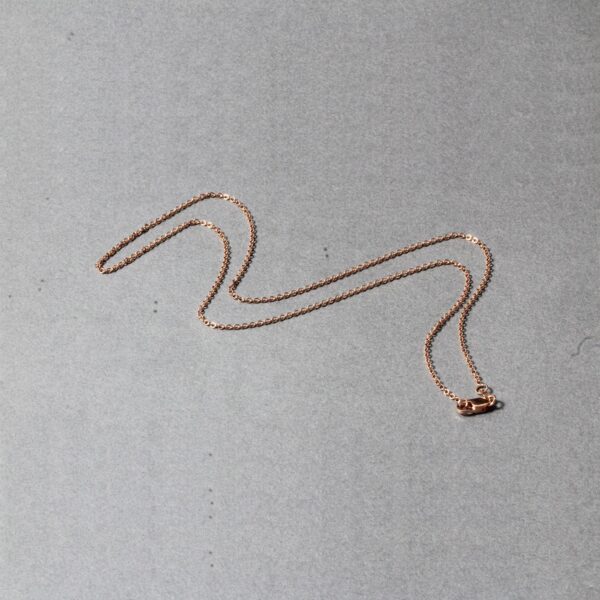 14k Rose Gold Round Cable Link Chain 1.3mm - Image 5