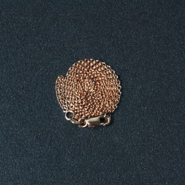 14k Rose Gold Round Cable Link Chain 1.3mm - Image 6