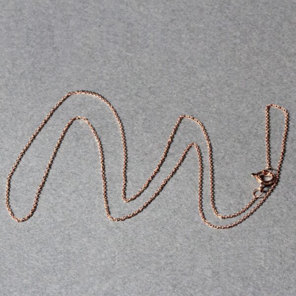 14k Rose Gold Diamond Cut Cable Link Chain 0.7mm - Image 5