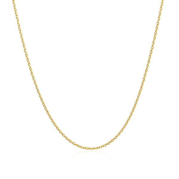 14k Yellow Gold Oval Cable Link Chain 1.0mm - Image 2