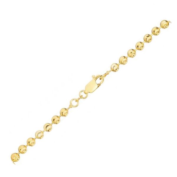 Moon Cut Bead Chain in 14k Yellow Gold (3.0 mm) - Image 2