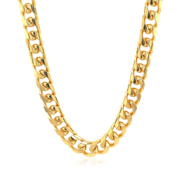 6.7mm 14k Yellow Gold Solid Miami Cuban Chain - Image 2