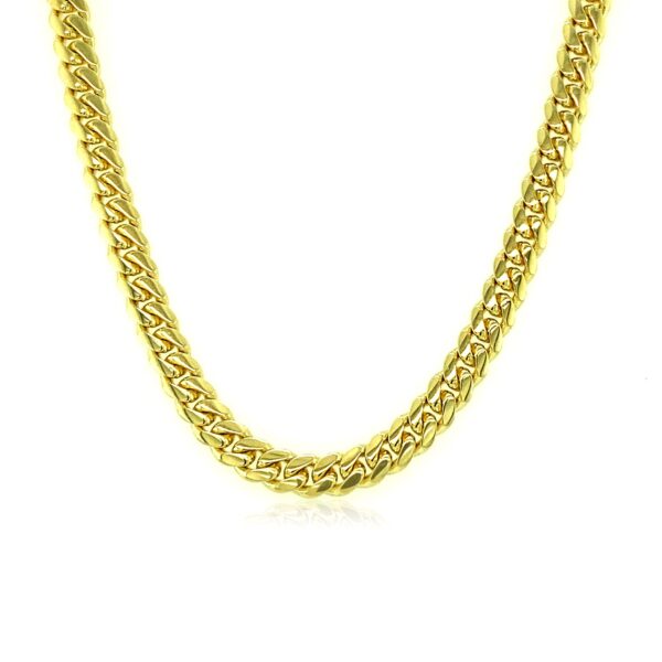 4.0mm 14k Yellow Gold Classic Solid Miami Cuban Chain - Image 2