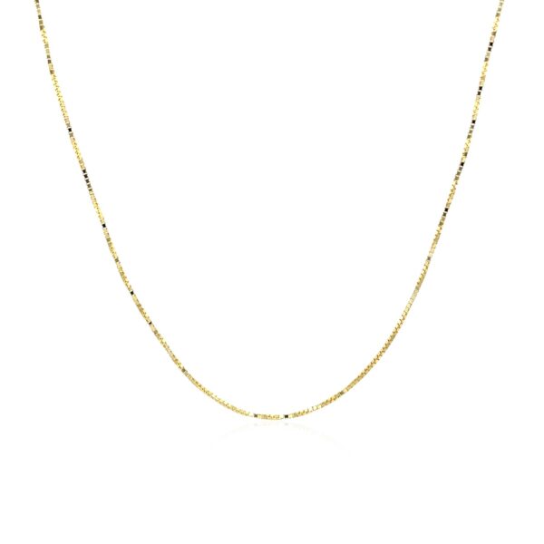 18k Yellow Gold Box Chain 0.6mm - Image 2