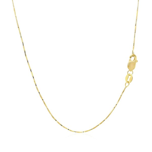 18k Yellow Gold Box Chain 0.6mm - Image 3