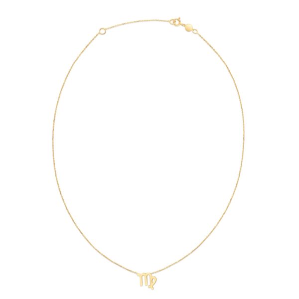 14K Yellow Gold Virgo Necklace - Image 2