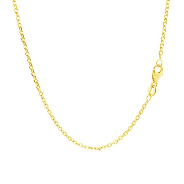 14k Yellow Gold Adjustable Cable Chain 1.5mm - Image 2