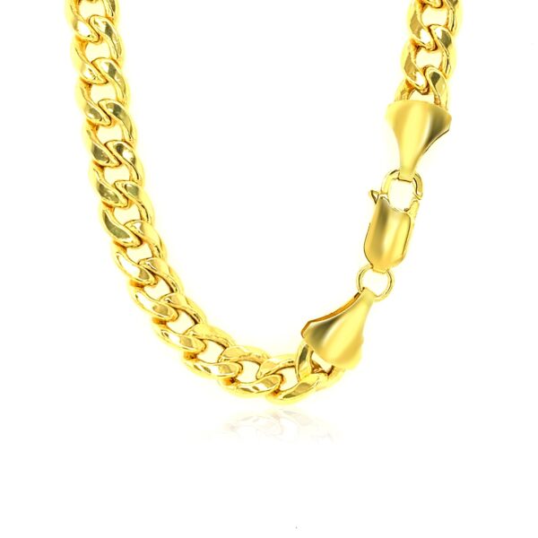 6.5mm 10k Yellow Gold Light Miami Cuban Chain - Image 3