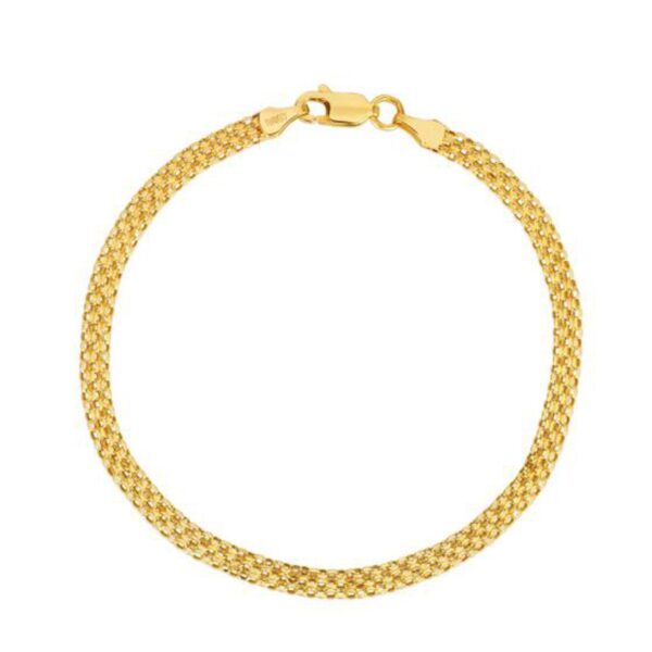 3.5mm 14k Yellow Gold Bismark Bracelet - Image 2