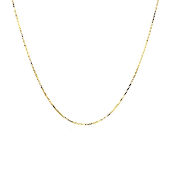 14k Yellow Gold Classic Box Chain 0.45mm - Image 2