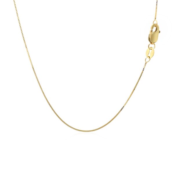 14k Yellow Gold Classic Box Chain 0.45mm - Image 3