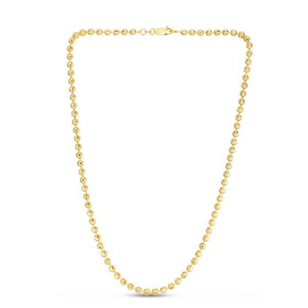 Moon Cut Bead Chain in 14k Yellow Gold (4.0 mm) - Image 2