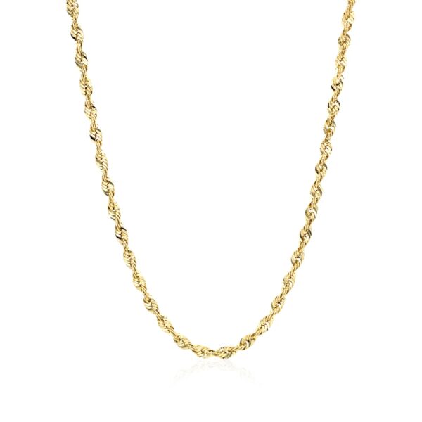 2.5mm 14k Yellow Gold Light Rope Chain - Image 2