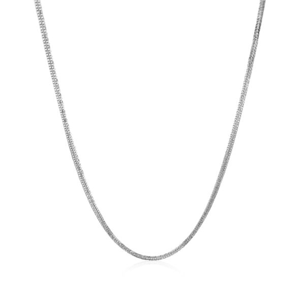 14k White Gold Foxtail 1.0mm Chain - Image 2