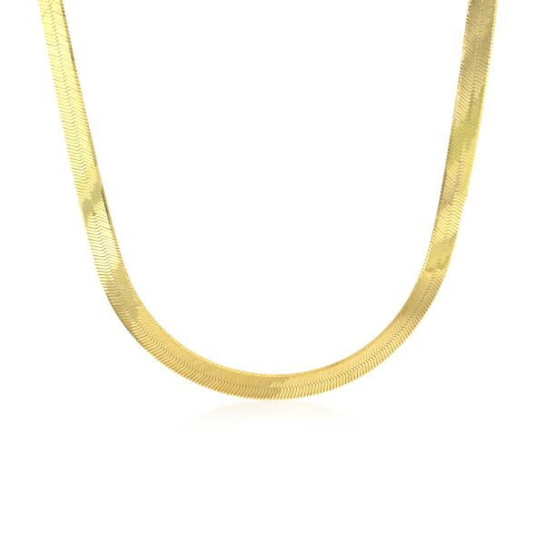 6.0mm 14k Yellow Gold Super Flex Herringbone Chain - Image 2