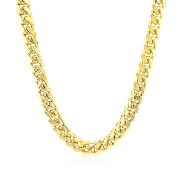 6.0mm 14k Yellow Gold Classic Miami Cuban Solid Chain - Image 2