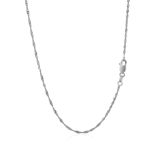 10k White Gold Singapore Chain 1.5mm - Image 3