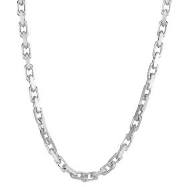 14k White Gold French Cable Link Chain 4.8 mm - Image 2