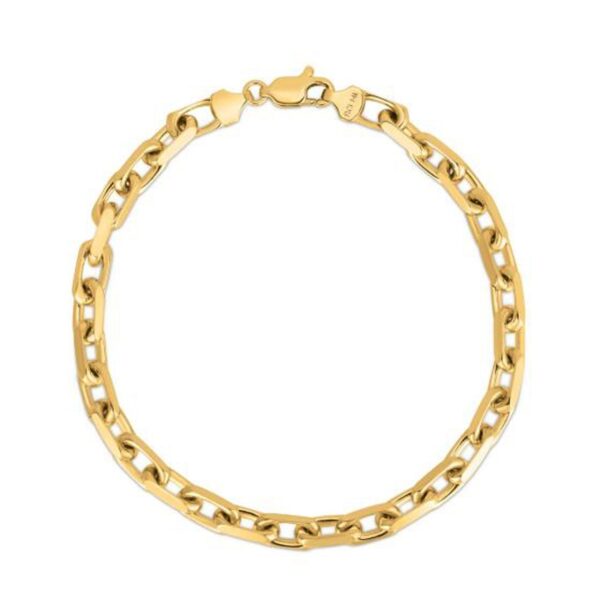 4.8mm 14k Yellow Gold French Cable Chain Bracelet - Image 2