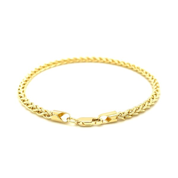 3.3mm 14k Yellow Gold Light Weight Wheat Bracelet - Image 3