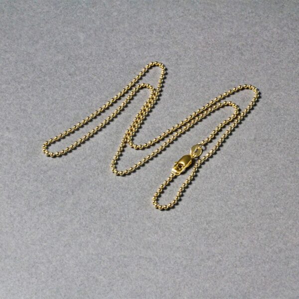 14k Yellow Gold Bead Chain 1.5mm - Image 5