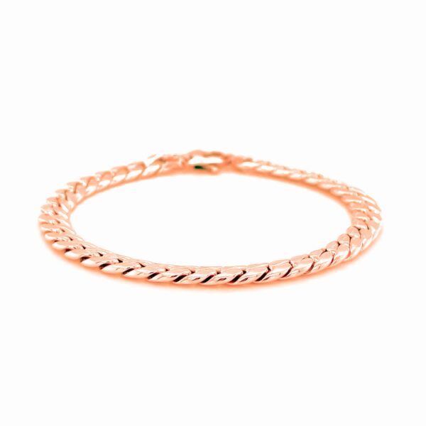 14K Rose Gold Cuban Link Bracelet - Image 2