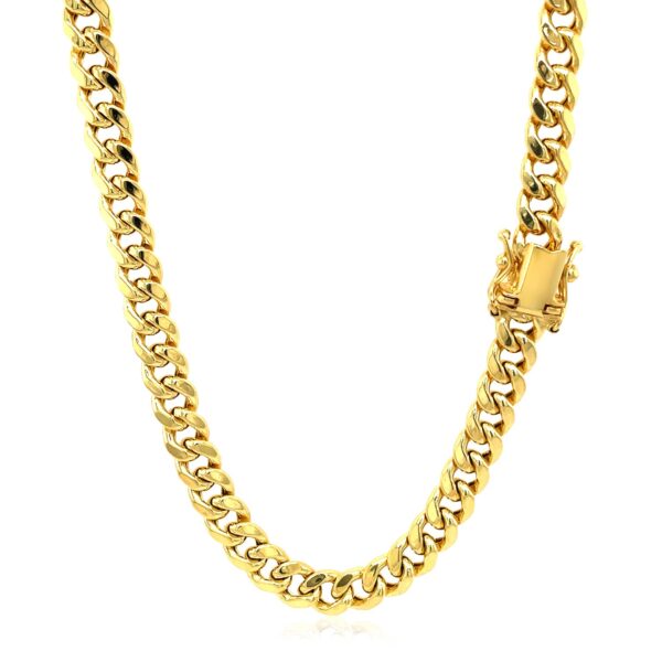 5.0mm 14k Yellow Gold Semi Solid Miami Cuban Chain - Image 3