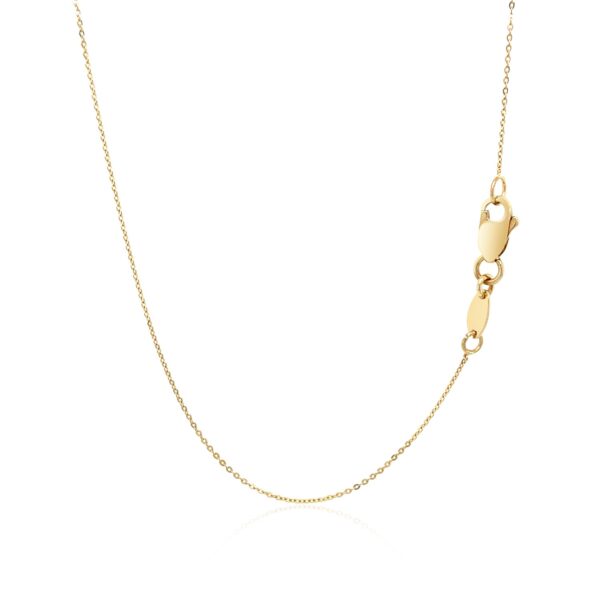 14k Yellow Gold Thin Textured Bar Necklace - Image 3