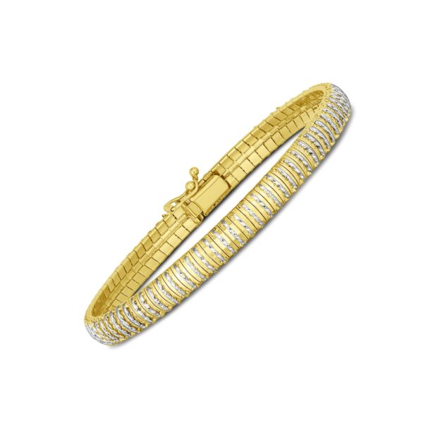 14k Yellow Gold Diamante Flex Bracelet - Image 2