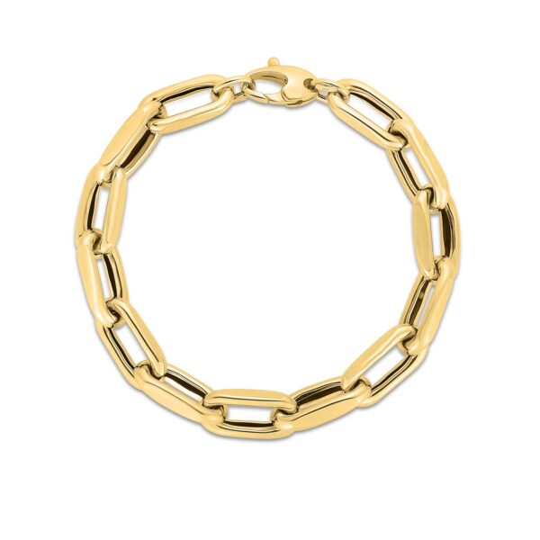 14k Yellow Gold French Cable Link Bracelet (9mm) - Image 2