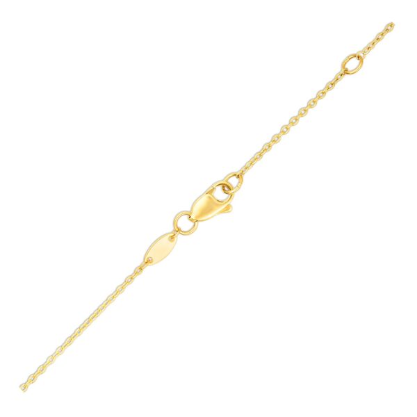 14k Yellow Gold Chain Necklace with Horizontal Arrow Pendant - Image 3