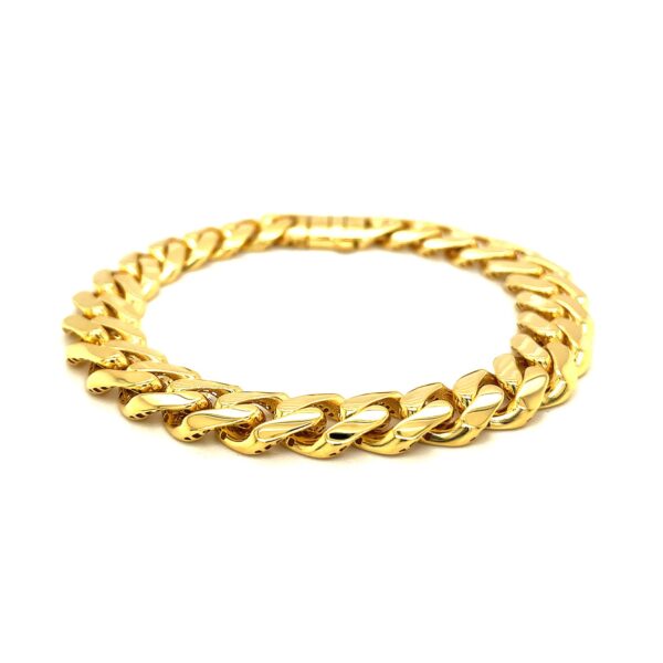 14k Yellow Gold Polished Curb Chain Bracelet - Image 2