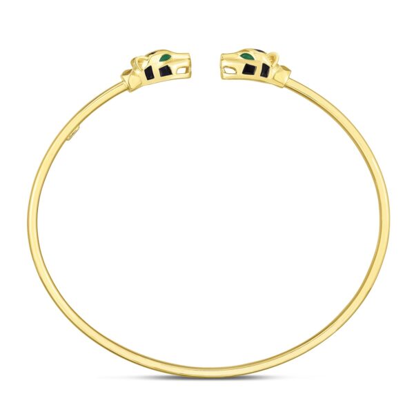 14k Yellow Gold Panther Bangle - Image 3