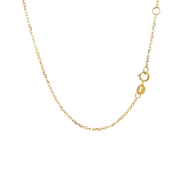 14k Yellow Gold 17 inch Necklace with Round Citrine - Image 3