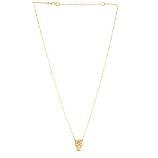 14k Yellow Gold Panther Head Necklace