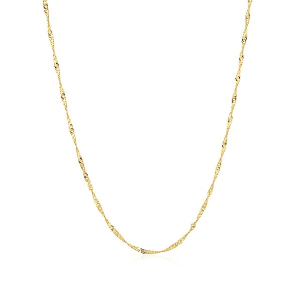 10k Yellow Gold Singapore Chain 1.5mm - Image 2