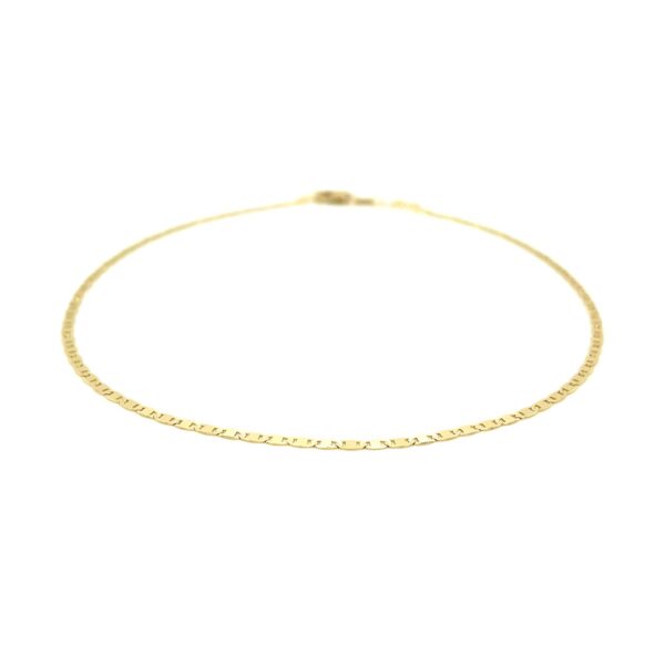 14k Yellow Gold Mariner Link Anklet 1.7mm - Image 2