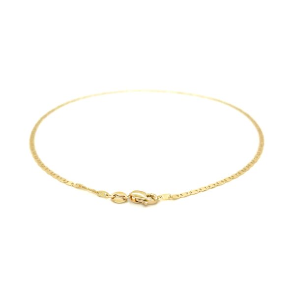 14k Yellow Gold Mariner Link Anklet 1.7mm - Image 3